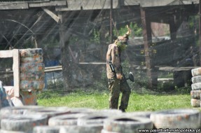 Trafiony Paintball